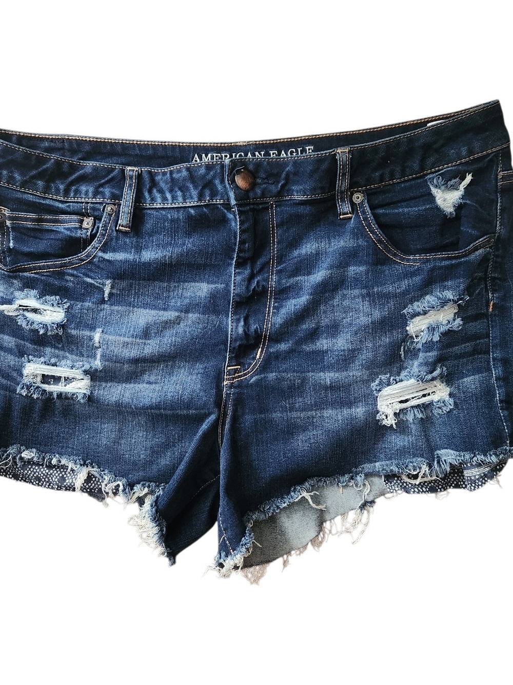American Eagle Outfitters Hi Rise Festival Distressed Raw Hem Shorts Size 18